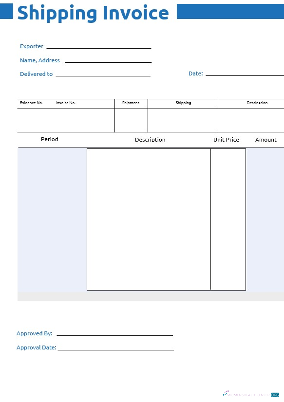 Реалистичный Скачать Коммерческий Shipping Invoice Шаблон Photoshop Шаблон