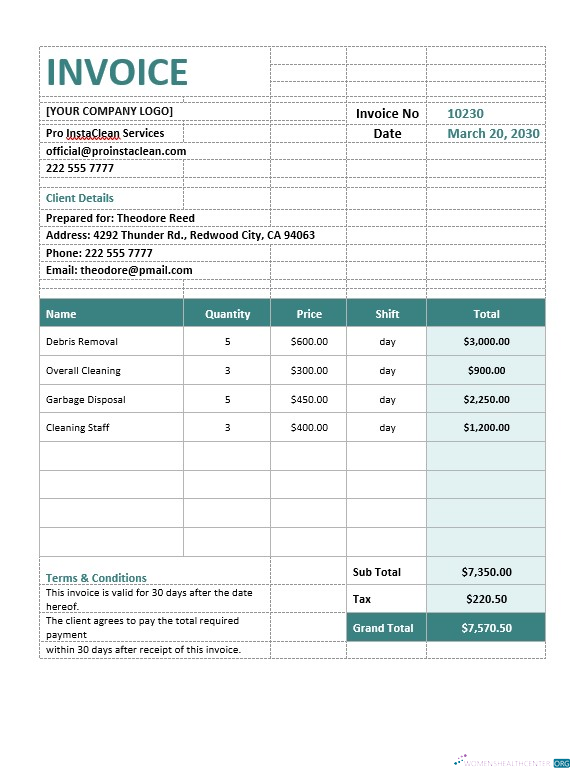 Профессиональный Скачать Construction Cleaning Invoice Шаблон Photoshop Шаблон
