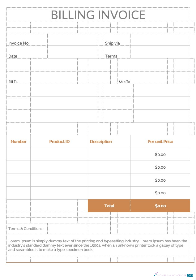 Качественный Скачать Editable Billing Invoice Шаблон Photoshop Шаблон