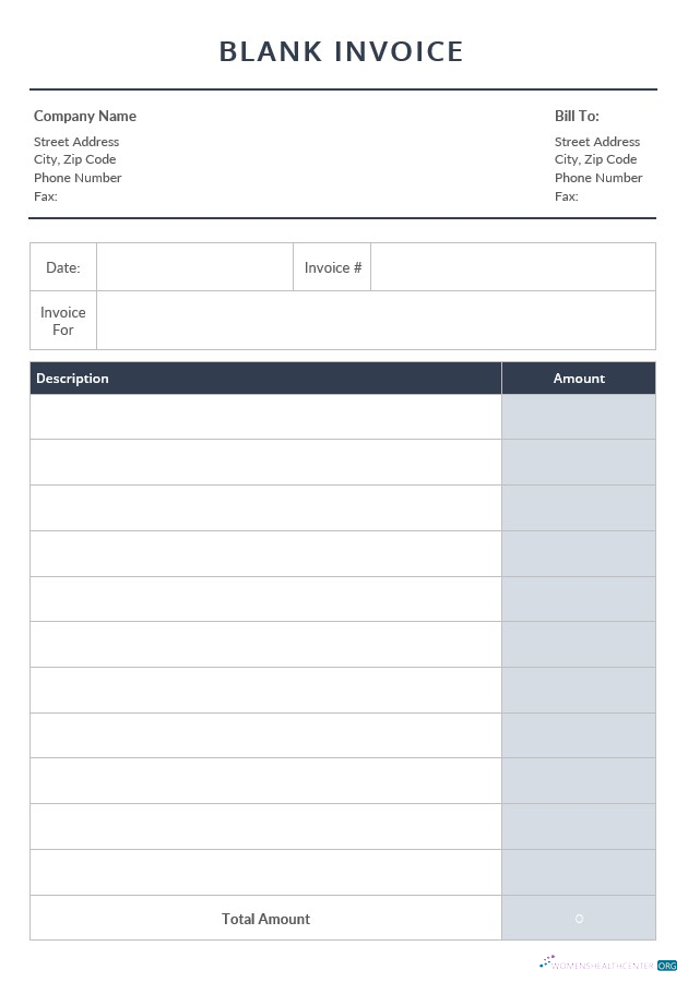 Качественный Скачать Editable Blank Invoice Шаблон Photoshop Шаблон