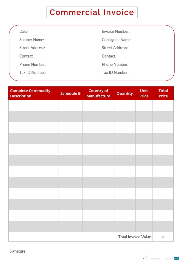 Качественный Скачать Editable Коммерческий Invoice Шаблон Photoshop Шаблон
