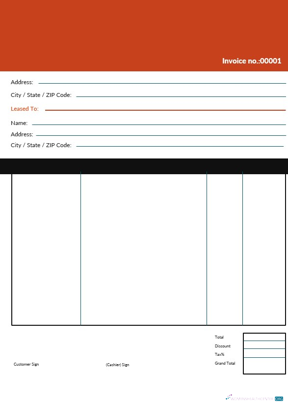 Премиум Скачать Editable Коммерческий Lease Invoice Шаблон Photoshop Шаблон
