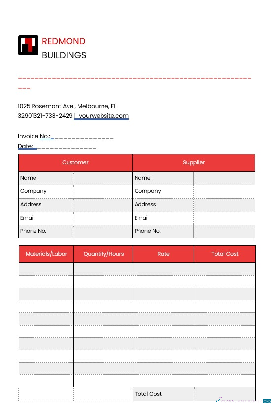 Премиум Скачать Editable Construction Invoice Шаблон Photoshop Шаблон