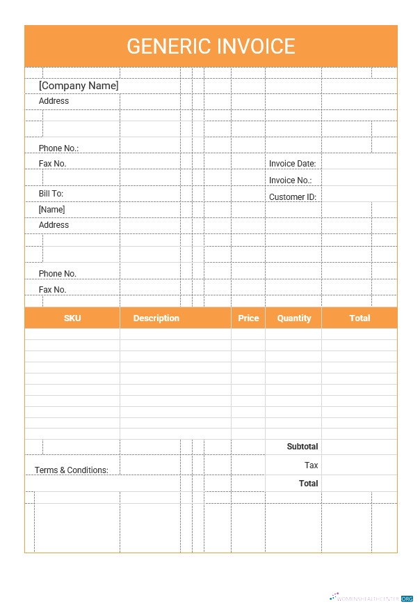 Качественный Скачать Editable Generic Invoice Шаблон Photoshop Шаблон
