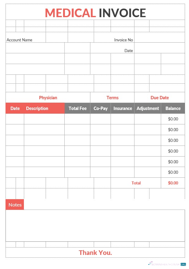 Премиум Скачать Editable Medical Invoice Шаблон Photoshop Шаблон