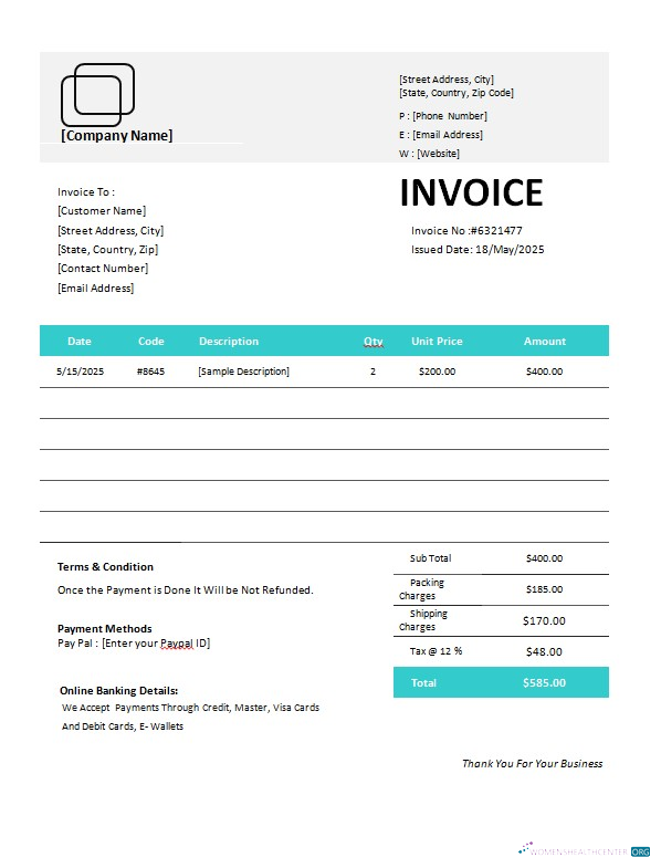 Профессиональный Скачать Equipment Invoice Шаблон Photoshop Шаблон