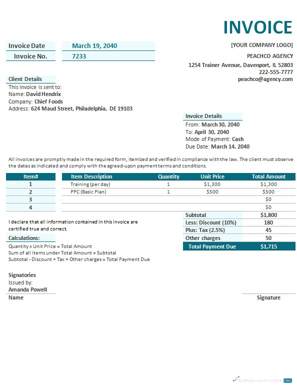 Реалистичный Скачать Free Agency Invoice Шаблон Photoshop Шаблон