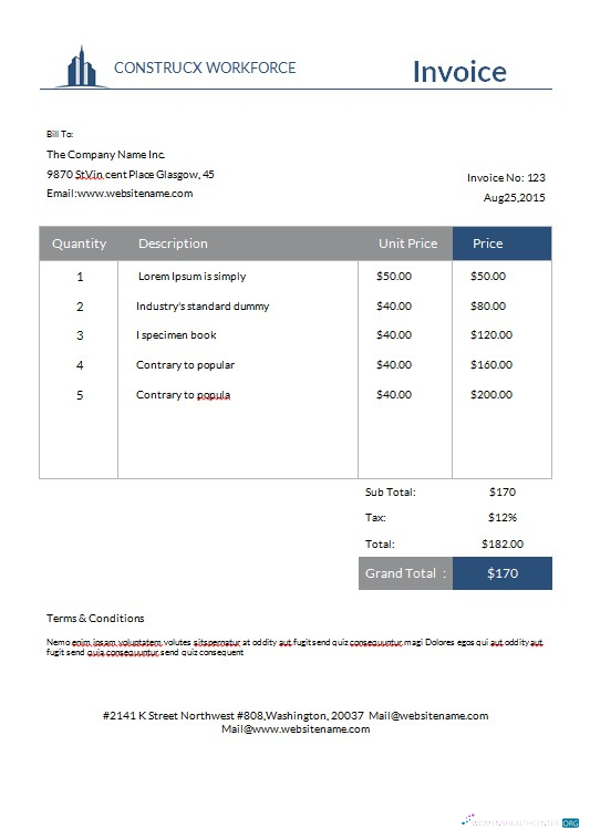 Премиум Скачать Free Architecture Invoice Шаблон Photoshop Шаблон