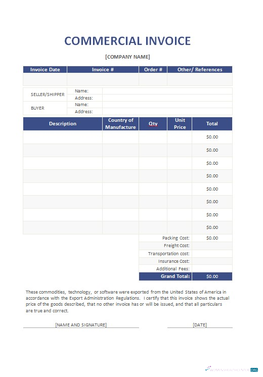 Премиум Скачать Free Коммерческий Invoice Шаблон Photoshop Шаблон