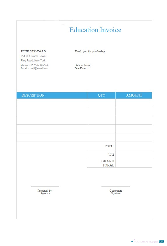 Реалистичный Скачать Free Education Invoice Шаблон Photoshop Шаблон