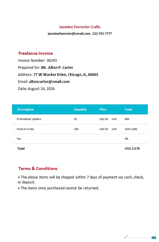 Премиум Скачать Free Freelance Invoice Form Шаблон Photoshop Шаблон