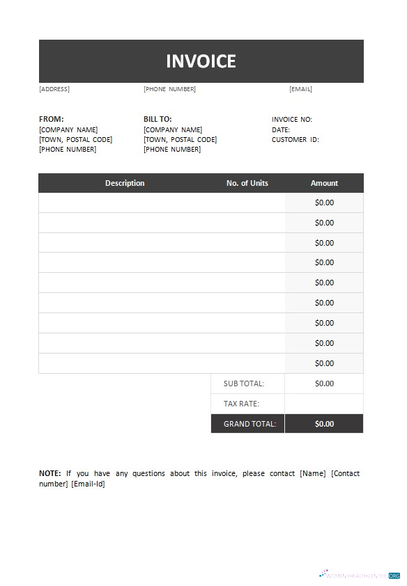 Премиум Скачать Free Invoice Photoshop Шаблон