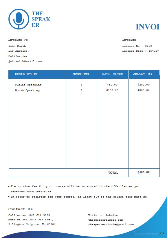 Реалистичный Скачать Free Speaker Invoice Шаблон Photoshop Шаблон