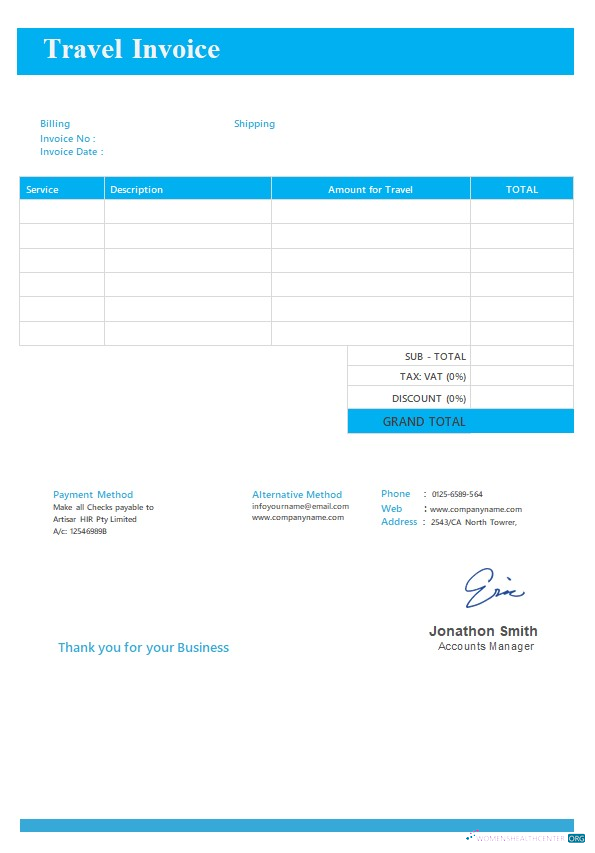 Премиум Скачать Free Туристический Invoice Шаблон Photoshop Шаблон
