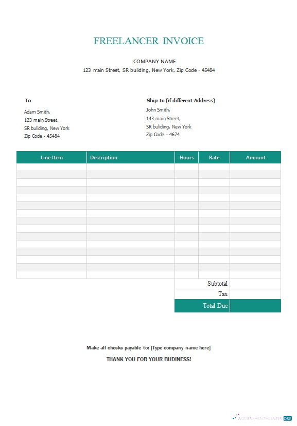 Реалистичный Скачать Freelancer Invoice Шаблон Photoshop Шаблон