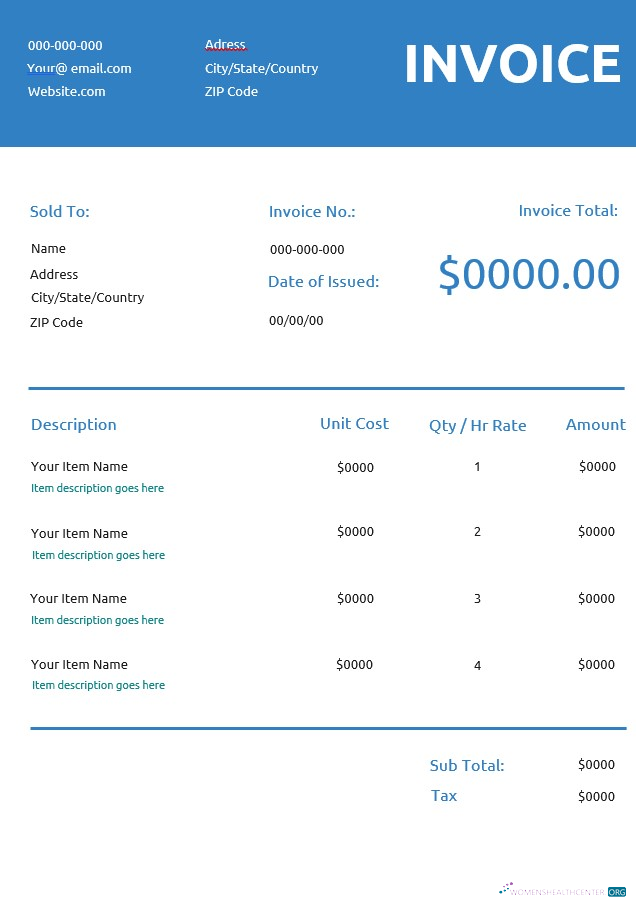 Премиум Скачать Generic Коммерческий Invoice Шаблон Photoshop Шаблон