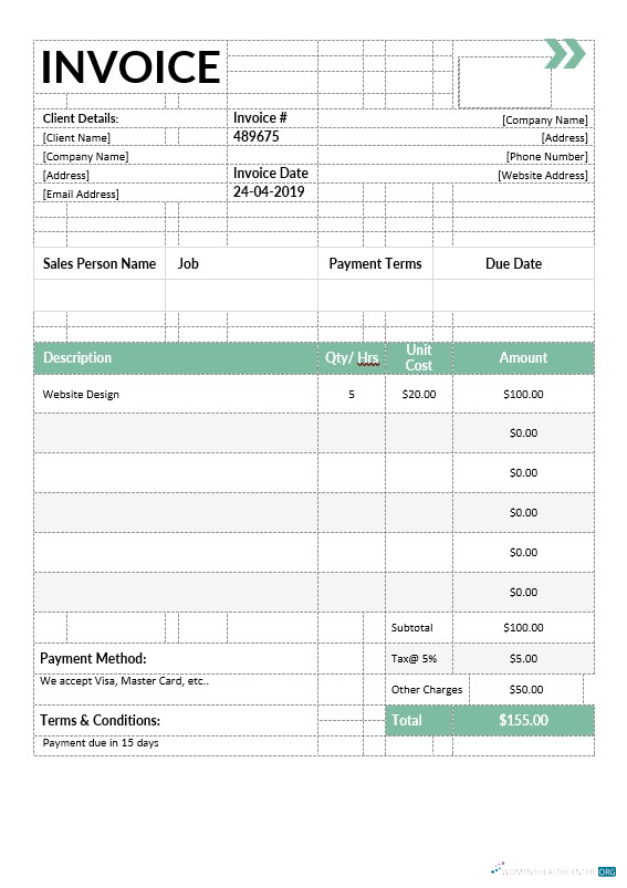 Редактируемый Скачать IT Services Invoice Шаблон Photoshop Шаблон