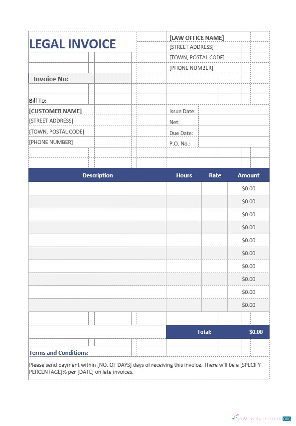 Качественный Скачать Legal Invoice Photoshop Шаблон