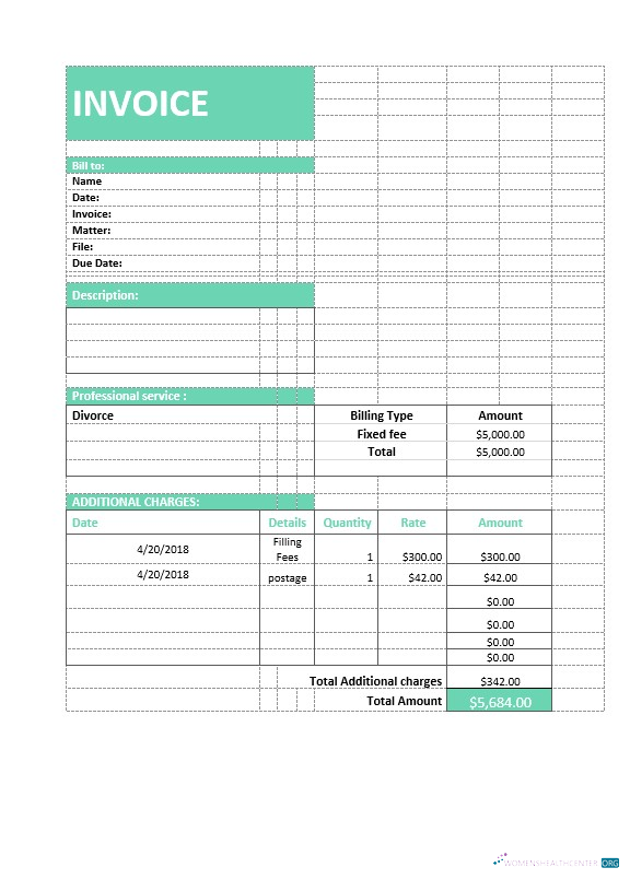 Качественный Скачать Legal Служба Invoice Шаблон Photoshop Шаблон