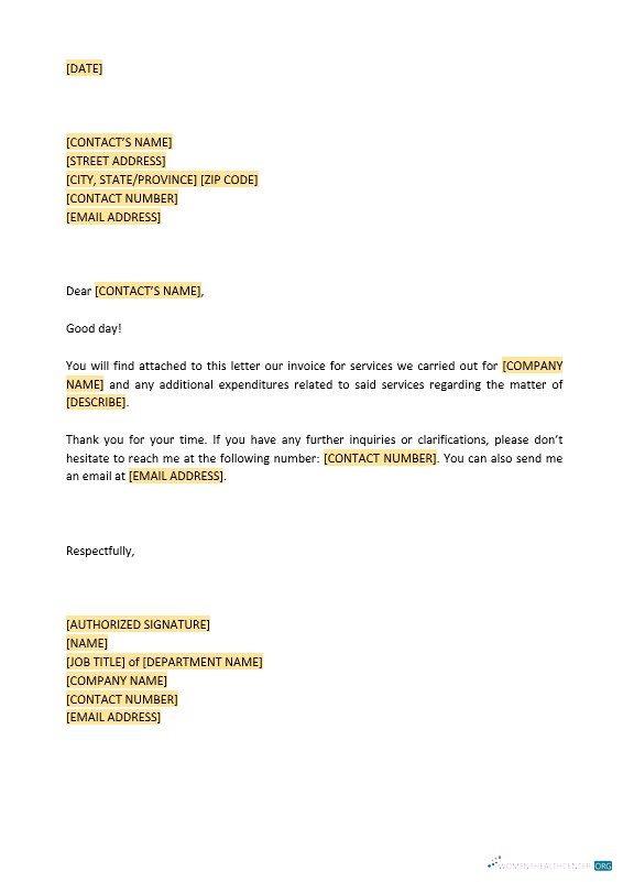 Качественный Скачать Letter к Customer Invoice Attached Шаблон Photoshop Шаблон