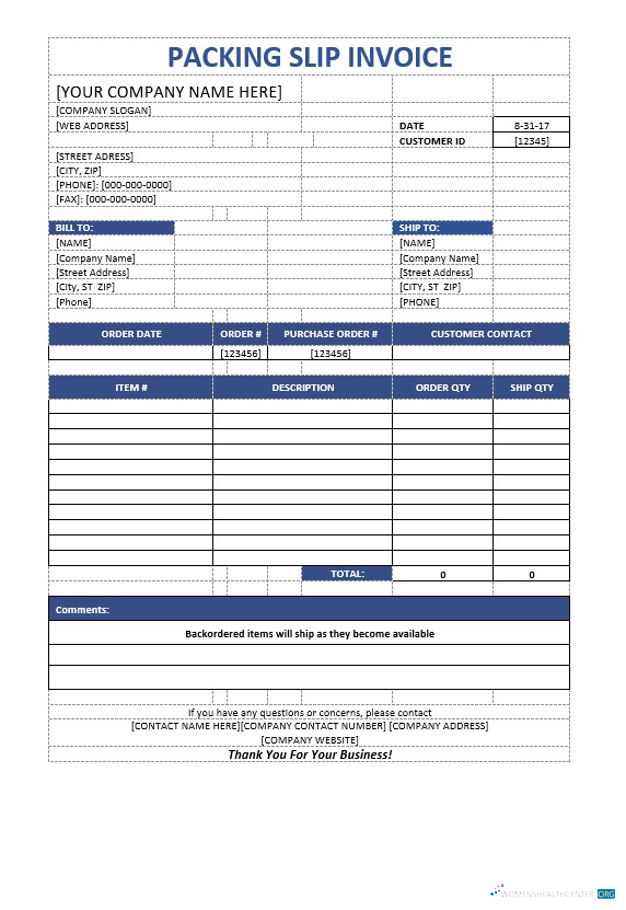 Качественный Скачать Packaging Slip Invoice Шаблон Photoshop Шаблон