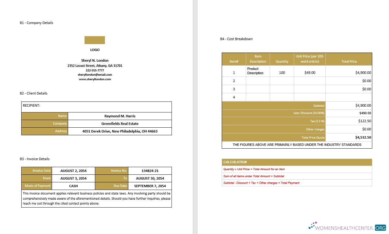 Реалистичный Скачать Professional Freelance Writer Invoice Шаблон Photoshop Шаблон