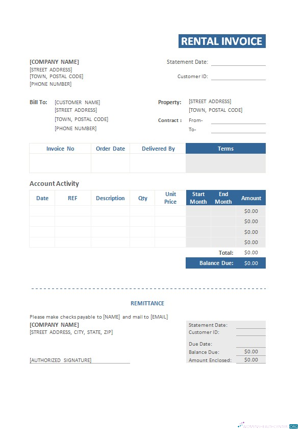 Качественный Скачать Rental Invoice Шаблон Photoshop Шаблон