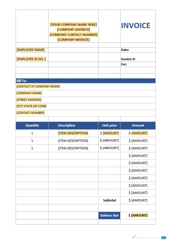 Реалистичный Скачать Sales Invoice Шаблон Photoshop Шаблон