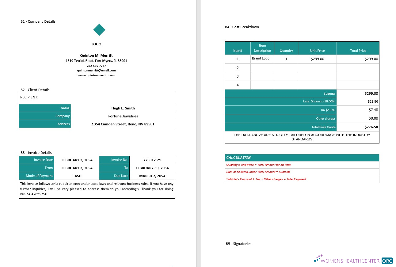 Профессиональный Скачать Sample Freelancer Invoice Шаблон Photoshop Шаблон