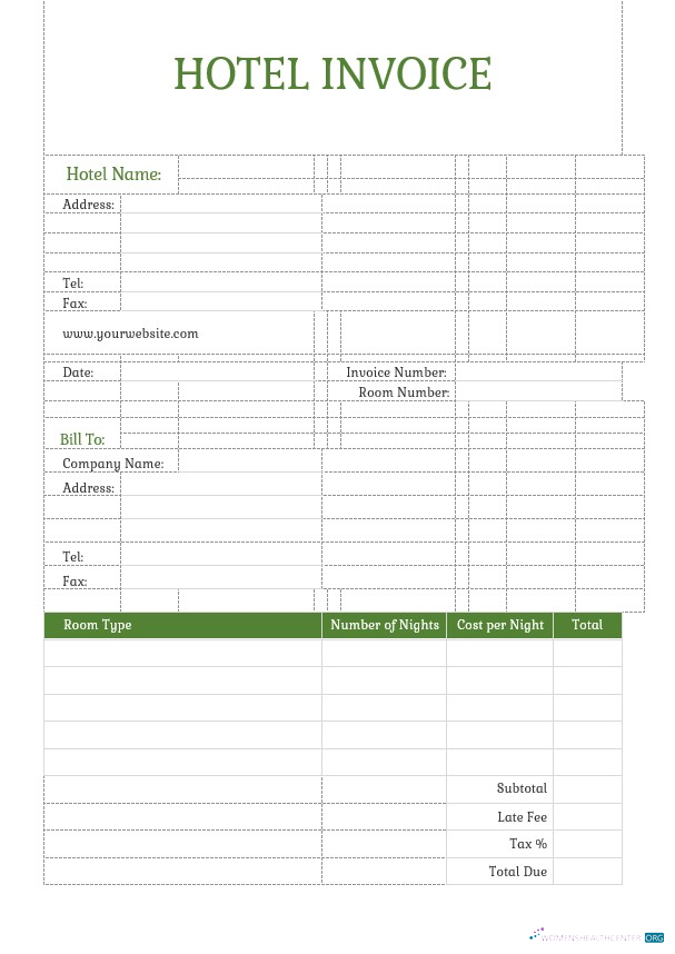 Премиум Скачать Sample Hotel Invoice Шаблон Photoshop Шаблон