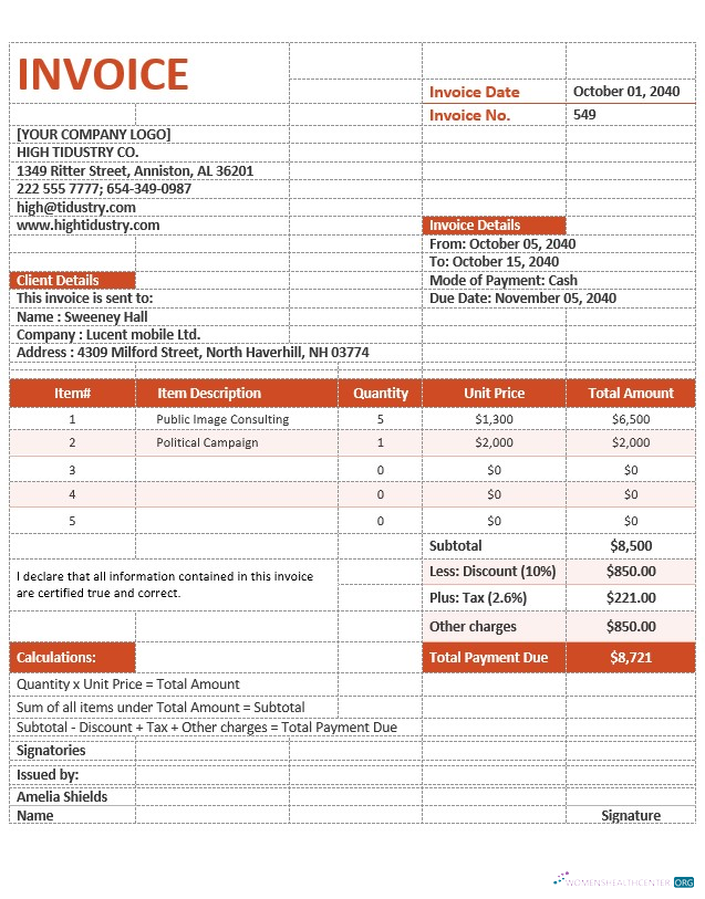 Реалистичный Скачать Simple Advertising Agency Invoice Шаблон Photoshop Шаблон