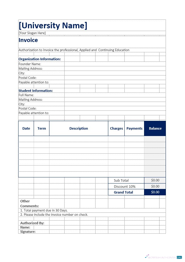 Премиум Скачать Simple Education Invoice Шаблон Photoshop Шаблон