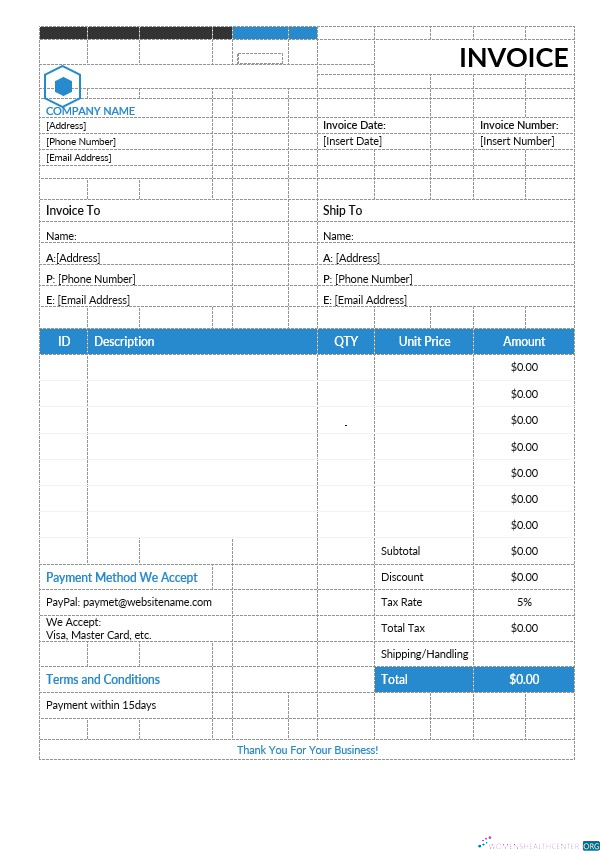 Реалистичный Скачать Simple Estimate Invoice Шаблон Photoshop Шаблон