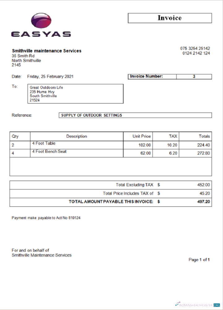 Качественный Скачать USA Easyas Driver Training Invoice Photoshop Шаблон