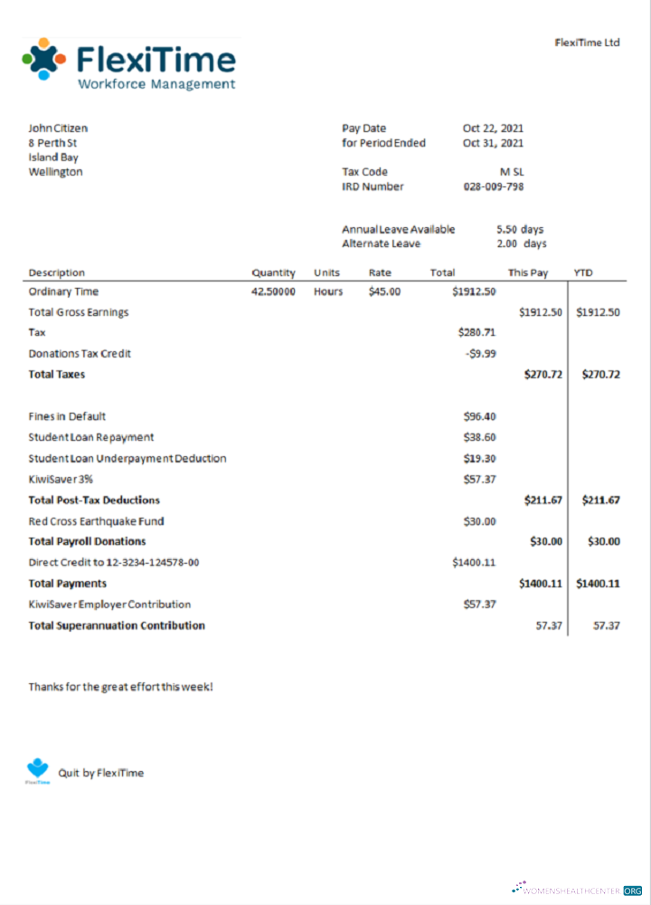 Редактируемый Скачать USA FlexiTime Workforce Management & Payroll Solutions Invoice Photoshop Шаблон