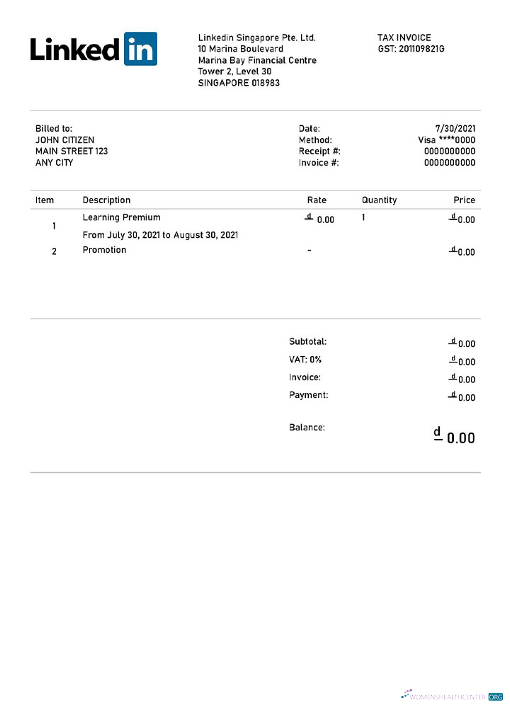 Реалистичный Скачать USA Linkedin Invoice Шаблон Photoshop Шаблон
