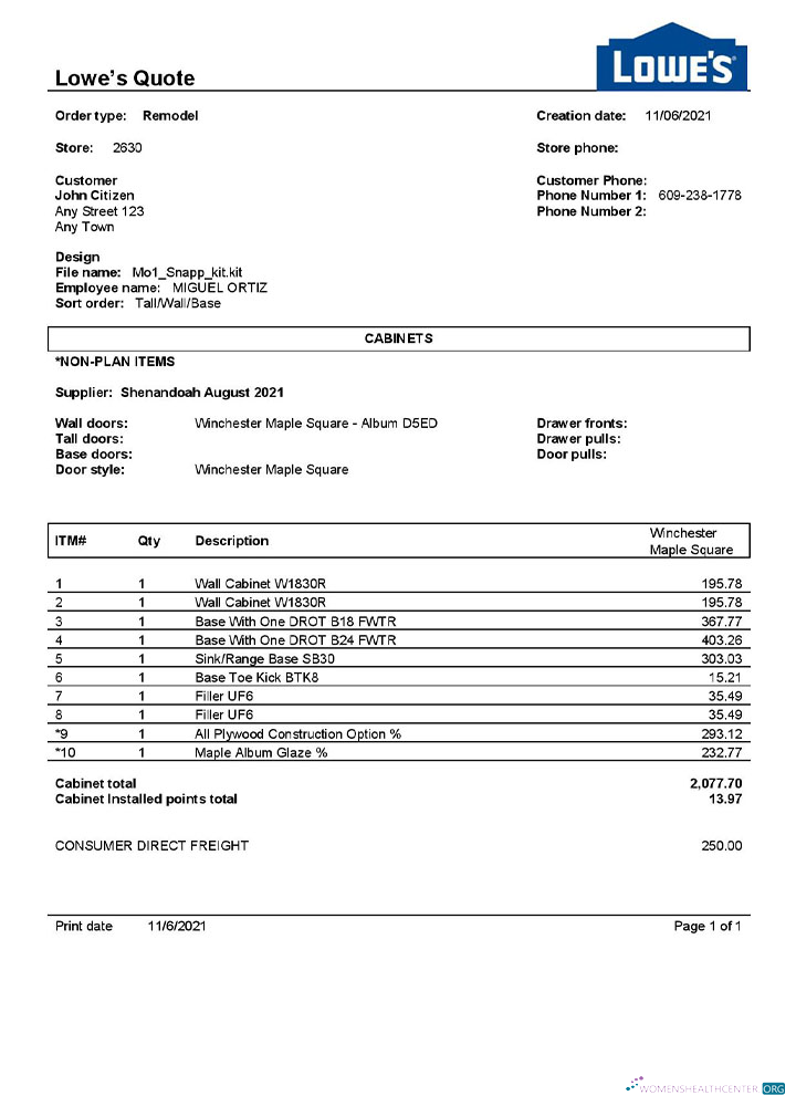 Качественный Скачать USA Lowe’s Invoice Шаблон Photoshop Шаблон