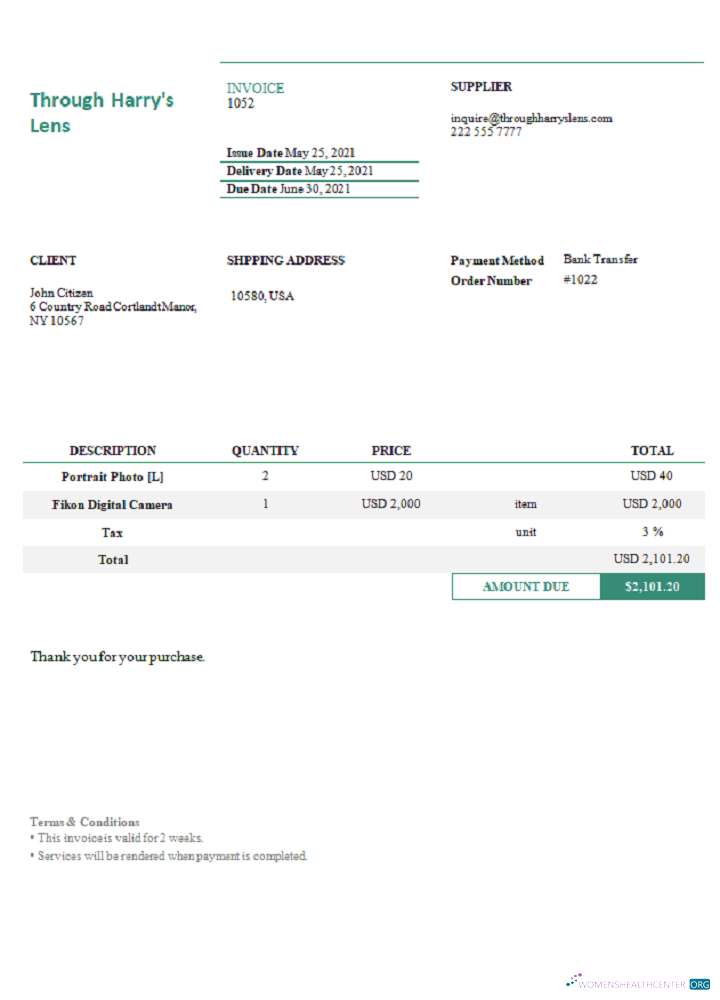 Реалистичный Скачать USA Through Harry’s Lens Invoice Photoshop Шаблон