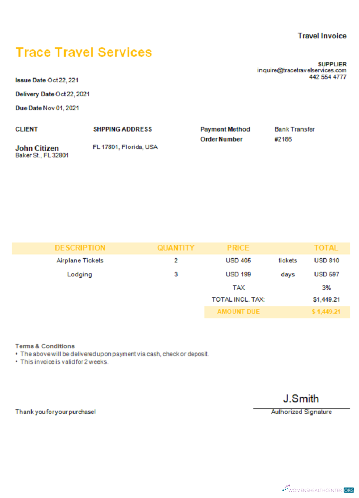 Реалистичный Скачать USA Trace Туристический Services Invoice Photoshop Шаблон