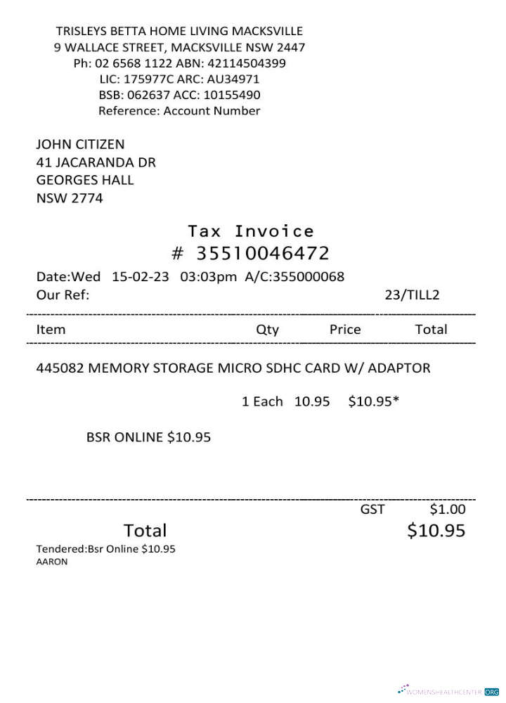 Премиум Скачать USA Trisleys Betta Home Tax Invoice Word и PDF Шаблон Photoshop Шаблон