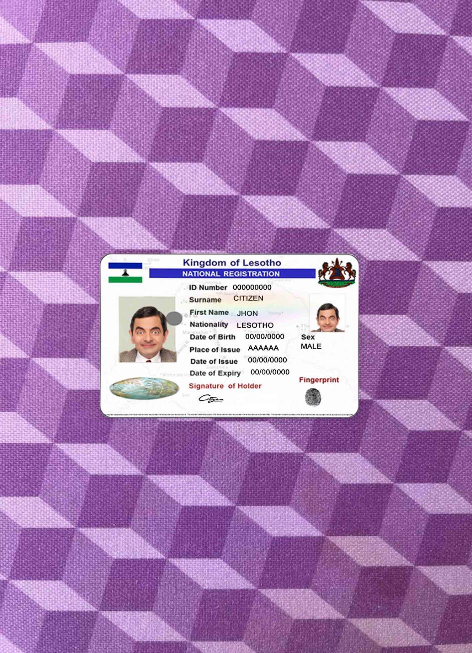 Профессиональный Скачать Лесото Национальный Registration Фотоэффект Лицевая Сторона Photoshop Шаблон