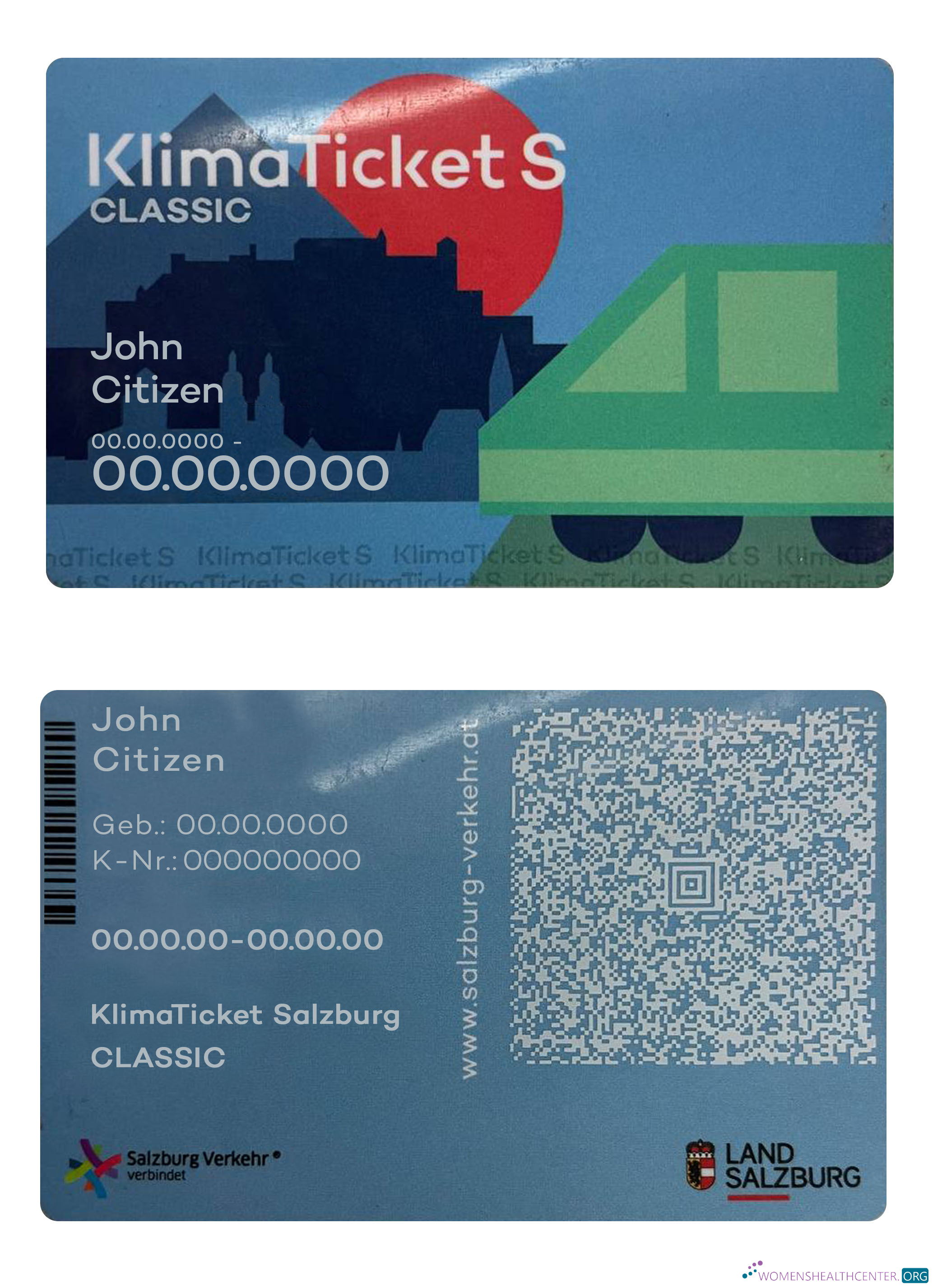 Реалистичный Скачать Австрия Klima Ticket S Photoshop Шаблон