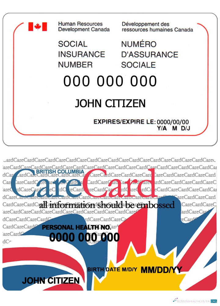 Реалистичный Скачать Канада Social Insurance Number (SIN) Карта Photoshop Шаблон