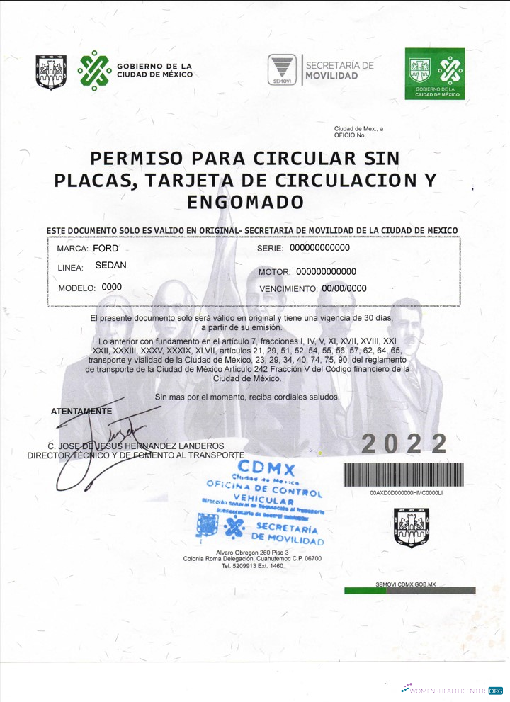 Премиум Скачать Мексика Permiso Para Circular Sin Placas Photoshop Шаблон
