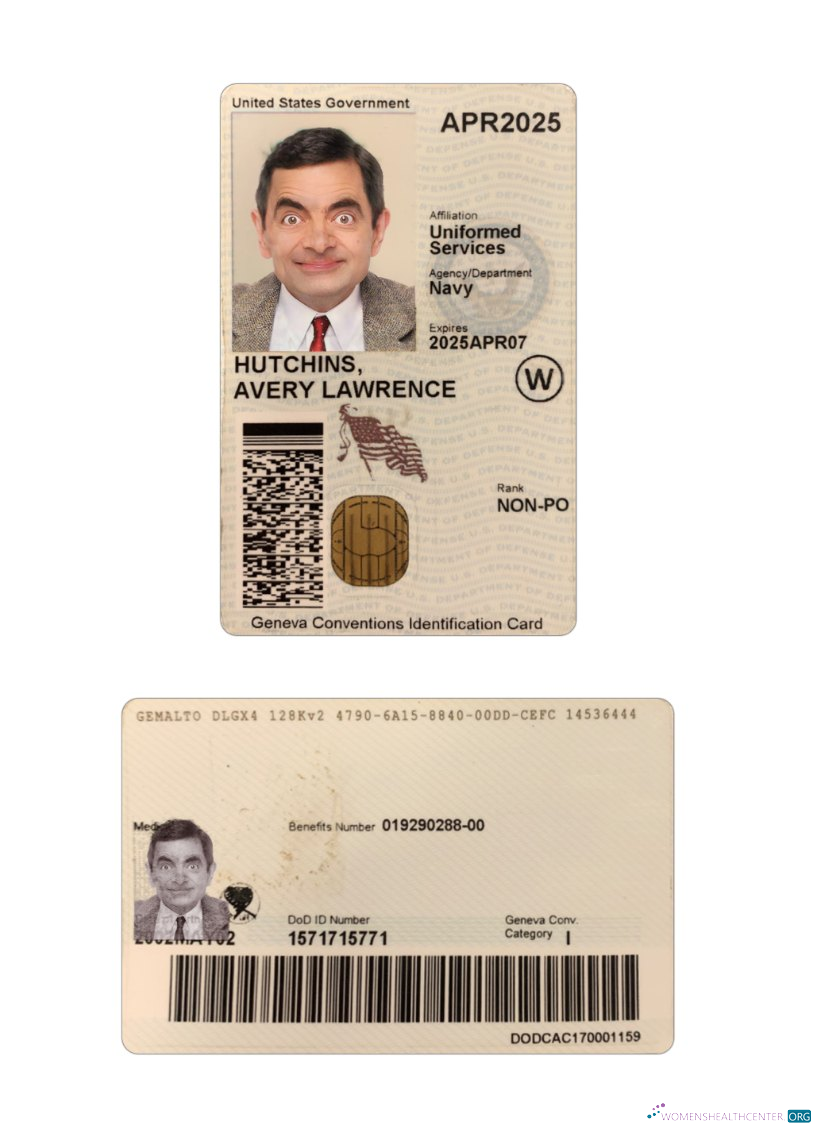 Реалистичный Скачать USA Geneva Conventions ID Карта Photoshop Шаблон