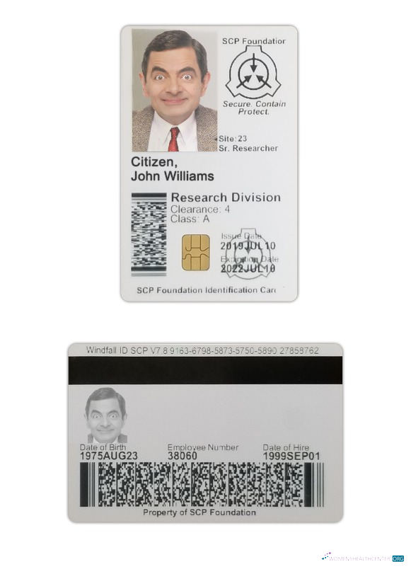 Качественный Скачать USA SCP ID Карта Photoshop Шаблон