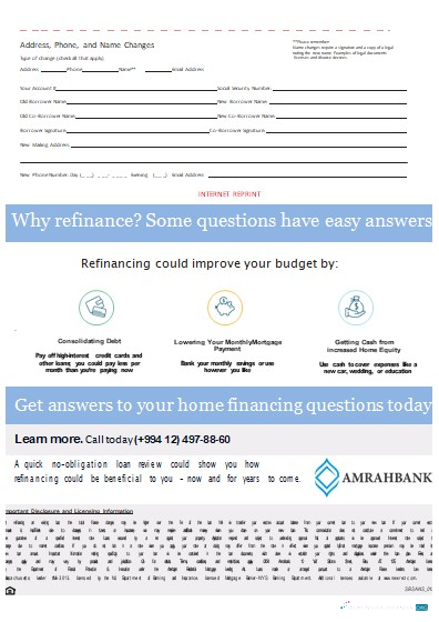 Премиум Скачать Азербайджан Amrahbank Банк Ипотека Выписка, 3 Страниц, 3 Scr Photoshop Шаблон