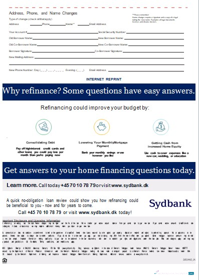 Премиум Скачать Дания Sydbank Банк Ипотека Выписка, 3 Страниц, 3 Scr Photoshop Шаблон