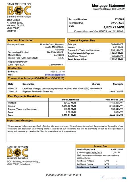 Качественный Скачать Мальдивы Банк Ceylon Ипотека Выписка Word и PDF Шаблон Photoshop Шаблон
