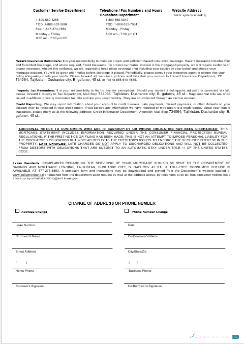 Профессиональный Скачать Таджикистан Spitamen Банк Ипотека Выписка в Word и PDF Formats 3 Photoshop Шаблон